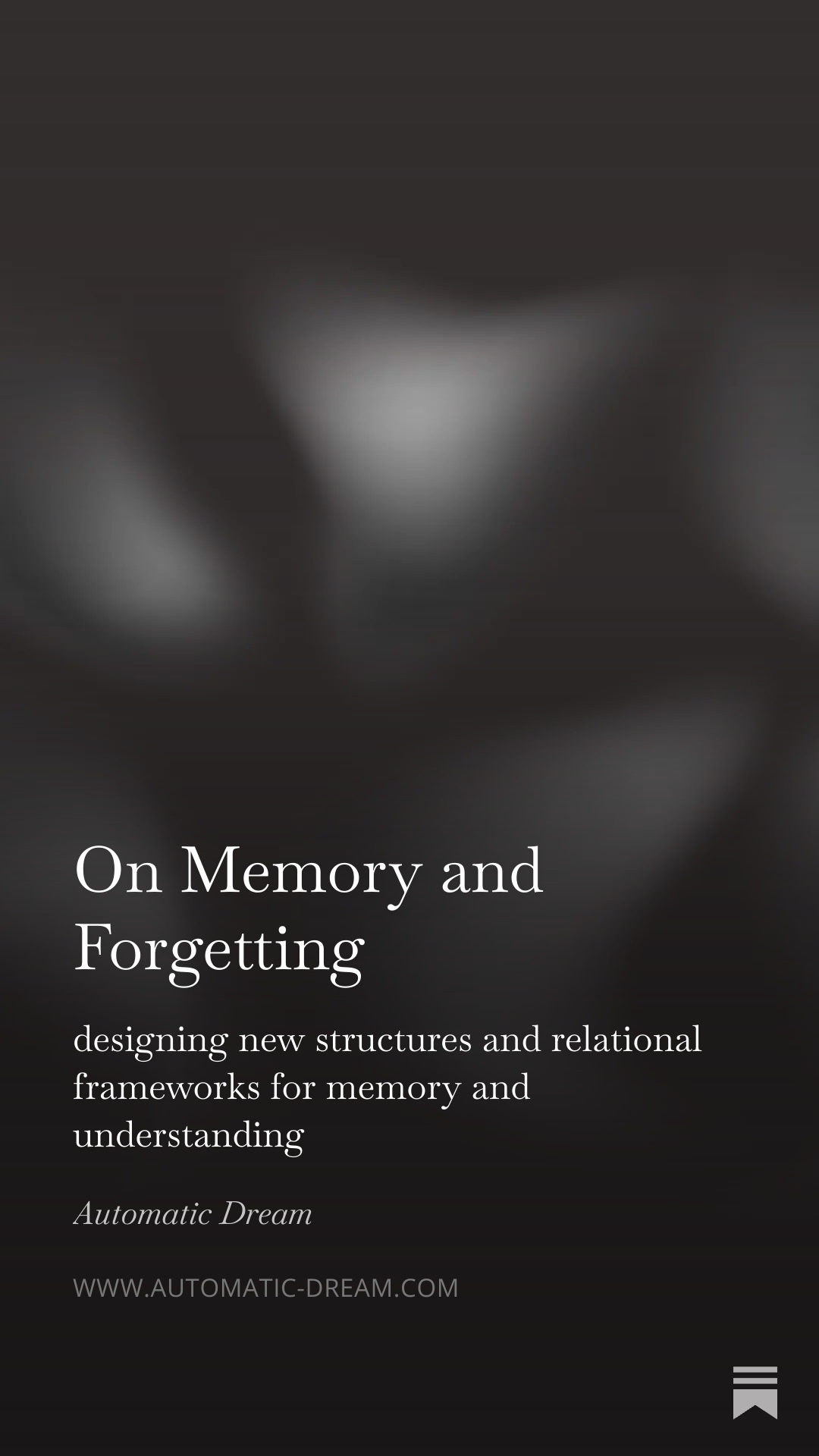 On Memory and Forgetting